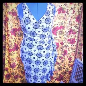 Asymmetrical pattern dress